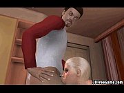 sugary-sweet 3 dimensional animation blond honey getting dual teamed