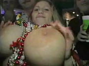 phat-titted dame displays melons at mardi.