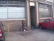 punk woman smashed