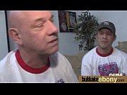 meaty penises decorate their dark-hued face in spunk nine