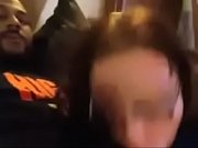 Sexy white chick with glasses sucking black dick
