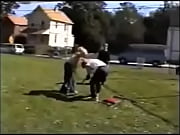 Girl powerbomb on guy