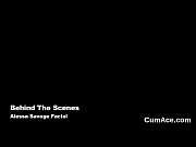 foxy idol gets cum shot on her face.