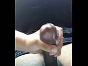 Handjob cumshot in car