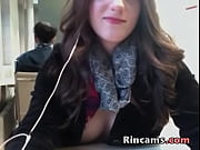 teenager dark-hued-haired onanism in public