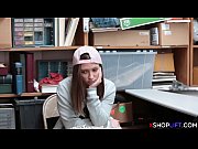 shoplifting nubile unloaded and poked by a security boy