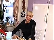 ash-blonde mature nailed in the kitchen