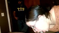 Savage! wife sucking dick while husband watches... Thumbnail