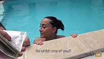 HUNT4K. Sex adventures in private swimming pool Thumbnail