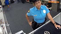 Police officer with huge boobs got fucked in th... Thumbnail