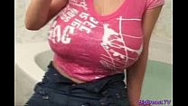 Huge breasts babe teasing hard Thumbnail