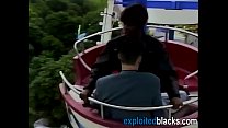 African slut gets her holes filled with cock on... Thumbnail