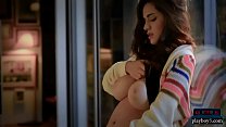 Large boobs teen hottie plays with her tight pussy Thumbnail