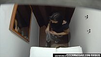 Brunette Sexy Babe Secretly Fucks on Massage Table Thumbnail
