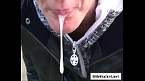 outdoor blow job cum in mouth Thumbnail