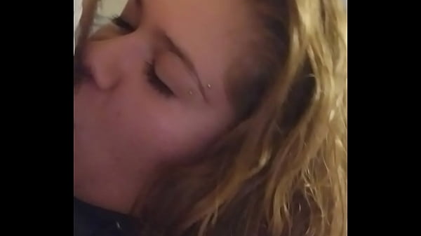 Blowjob, wet with heavy tongue, music going deepthroat closeup as she films