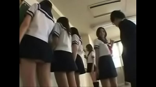 Japanese schoolgirls in action