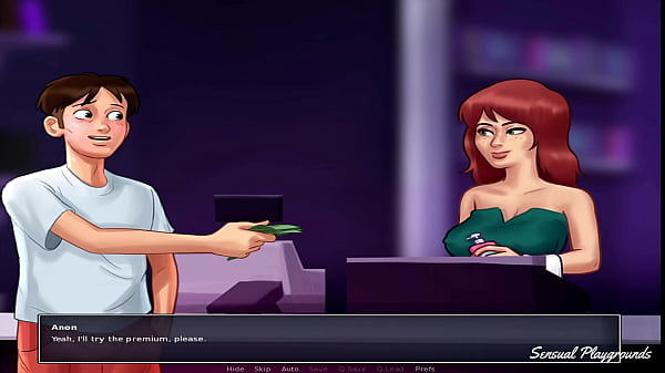 Summertime Saga | Horny whore reverse cowgirl gets impregnated   lesbian sex with dildo censored scene