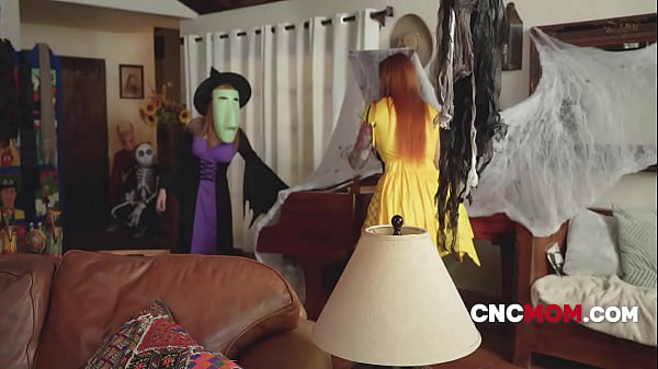 Stepmom Blindfolded And Freeused On Halloween By Her Stepsons & Stepdaughter