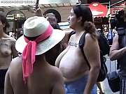 topless rally chick huge tits macromastia