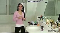 German Step-Sister Caught in Bathroom and Helps... Thumbnail