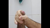 Bear Jacking Off in the Bathroom.