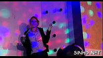 Tight love tunnels are stretched to the maximum during orgy party Thumbnail