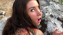 felicity feline fucks a stranger outside Thumbnail