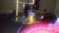 Tied up and forced to cum in spandex fleshlight machine's Thumb