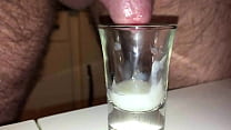 cum im glas German Teen need Milk for Coffee and let im Cum in Glass to Drink Sperm