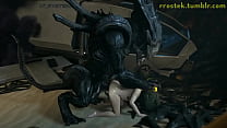 Hardcore 3D Animation Samus and Aliens Deepthro... Thumbnail