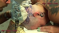 Blackwidowxxx Getting A New Head Tattoo