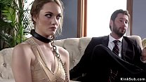 Brunette slut made watching bdsm anal sex's Thumb