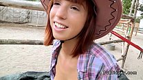 Redhead teen fucking on the country outdoor pov Thumbnail