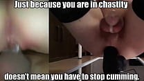 Sissy Laura - Cumming in Chastity - BBC Edit