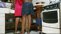 HIDDEN CAMERA perv caught squeezing and fucking his house maids big ass while his wife is inside the house