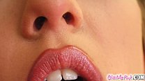 Give Me Pink Beautiful blue eyed girl tries ana... Thumbnail