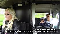 Huge tits blonde cab driver cunt banged in public Thumbnail