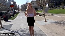 Russian MILF Angelina Bonnet flashes her tits in public's Thumb