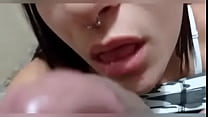 eating girlfriend on the couch at home