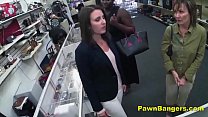 Cheeky Shop Owner Bangs Customers Pussy
