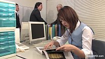 Japanese babe gets fucked in the office Thumbnail