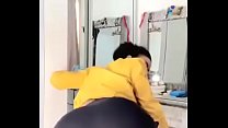 Tabby brunette dancing without panties