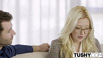 TUSHY First Anal For Blonde Babe Samantha Rone's Thumb
