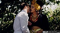 Ebony Babe Julie Kay Takes White Cock in Her Black Ass's Thumb