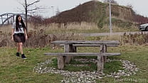 girl pissing outdoor thumbnail