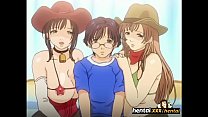 Nerd gets dick between busty babes tits - Boobalicious - Hentai.xxx Thumbnail
