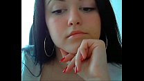 British horny teen masturbates and cum on webcam Thumbnail