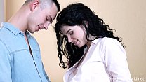 X-Angels.com - Black Angel - Babe takes hot cum shower Thumbnail
