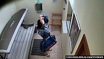 Beautiful Brunette Masturbating in Solarium Thumbnail